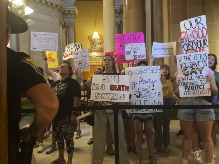 Indiana Legislature first to approve abortion bans post
Roe