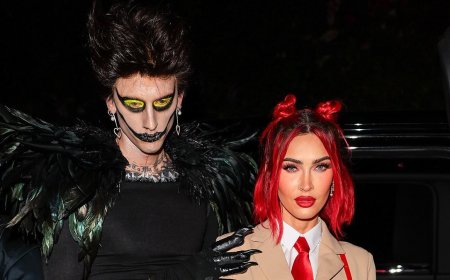 Megan Fox and Machine Gun Kelly Nail Anime-inspired Halloween Looks