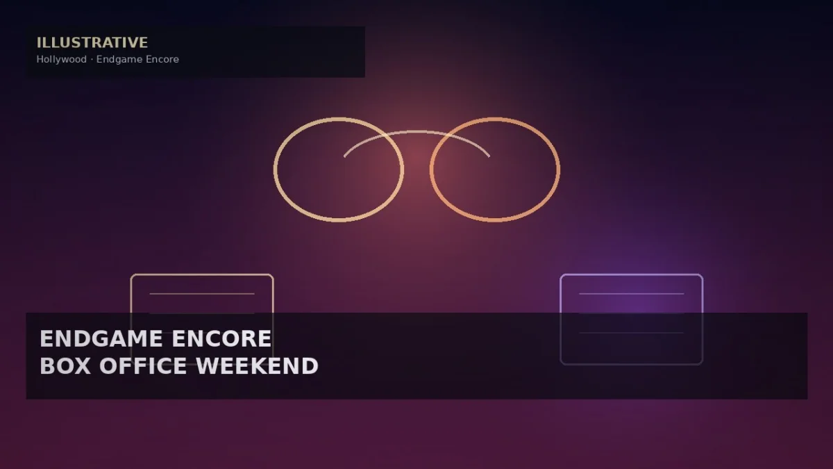 Illustrative infinity-loop and ticket geometry — not character likenesses or stills.
