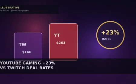 YouTube Gaming Creators Command 23% Higher Brand Deal Rates Than Twitch