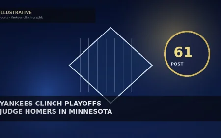 Yankees Clinch Record 61st Postseason Berth as Judge Homers