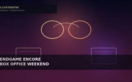 Illustrative infinity-loop and ticket geometry — not character likenesses or stills.