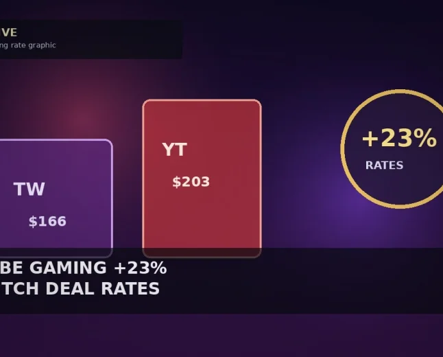 YouTube Gaming Creators Command 23% Higher Brand Deal Rates Than Twitch