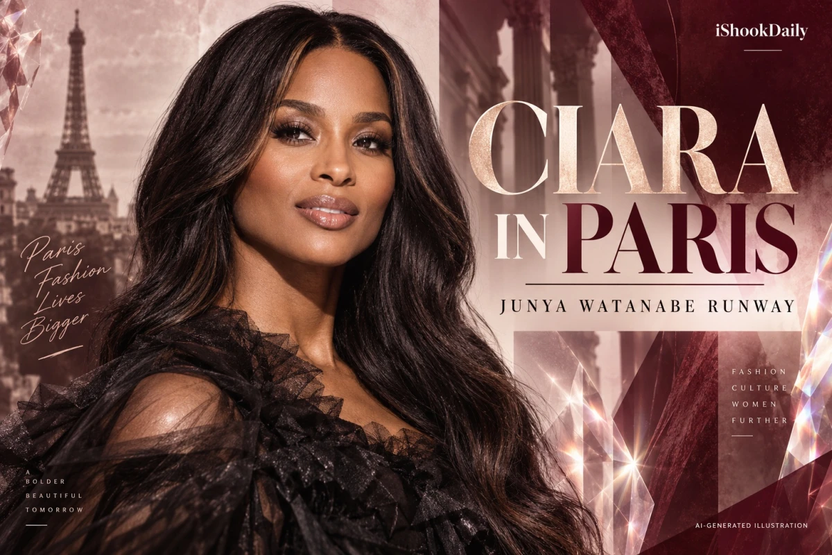 Pregnant Ciara Walks Junya Watanabe Runway at Paris Fashion Week