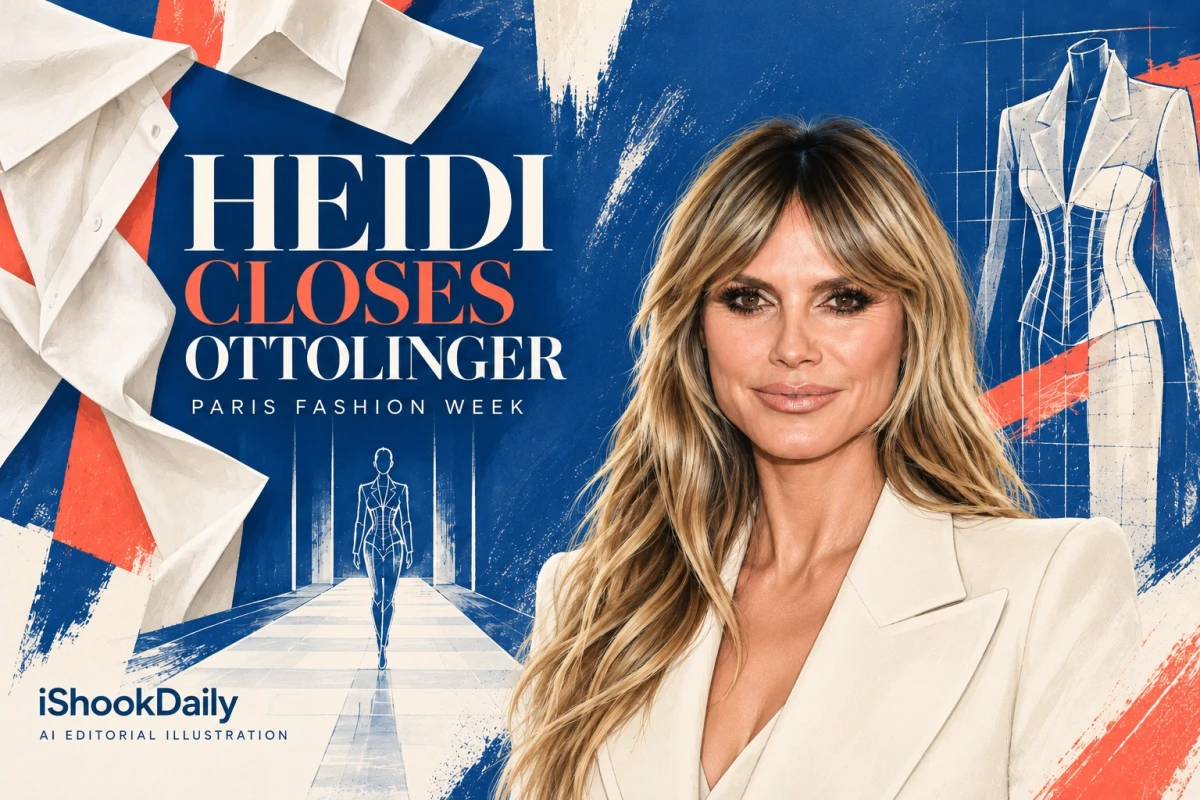 Heidi Klum Closes Ottolinger Runway at Paris Fashion Week