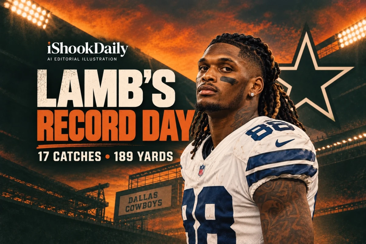 CeeDee Lamb’s 17 Catches Set Cowboys WR Record in 34–30 Win