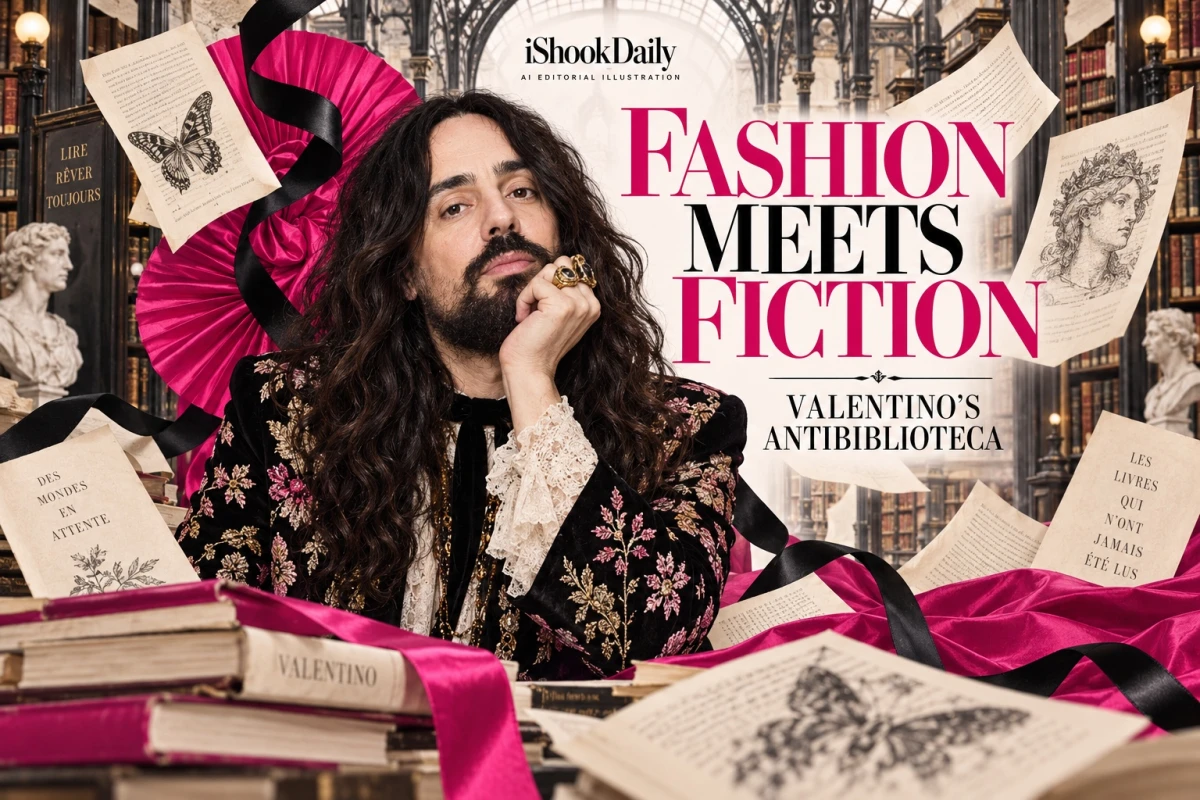 Valentino’s ‘Antibiblioteca’ Turns a Paris Library Into a Runway