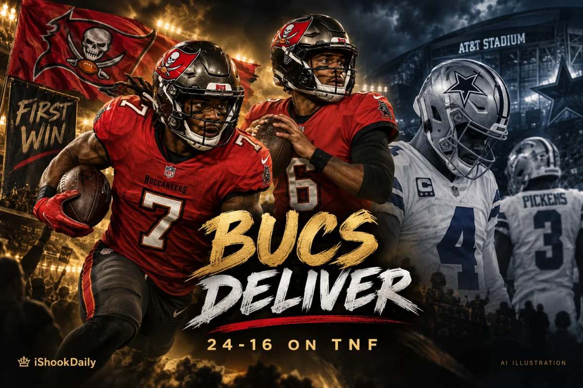 Bucs Beat Cowboys 24-16 on TNF as Irving and Rookie Daniels Deliver First Win