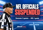 NFL Suspends Officials Jeff Seeman, Adrian Hill After Week 4 Outbursts