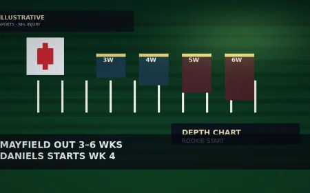 Baker Mayfield Out 3–6 Weeks; Rookie Jalon Daniels Starts