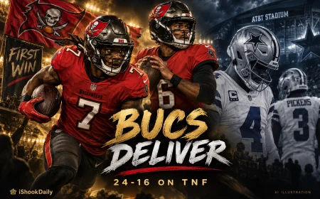 Bucs Beat Cowboys 24-16 on TNF as Irving and Rookie Daniels Deliver First Win