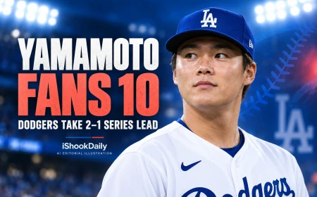 Yamamoto Fans 10 as Dodgers Top Braves 3-1 for 2-1 NLDS Lead